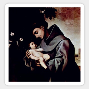 Saint Anthony of Padua the beloved saint with the Child Jesus Sticker